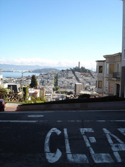 the top end of lombard street, san francisco