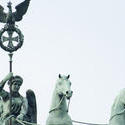 7097   Bronze statue detail, Brandenburg Gate, Berlin