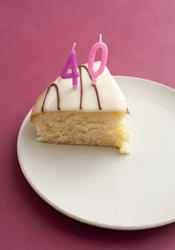 11425   Slice of 40th birthday cake