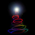 8638   Abstract twirled Christmas tree light