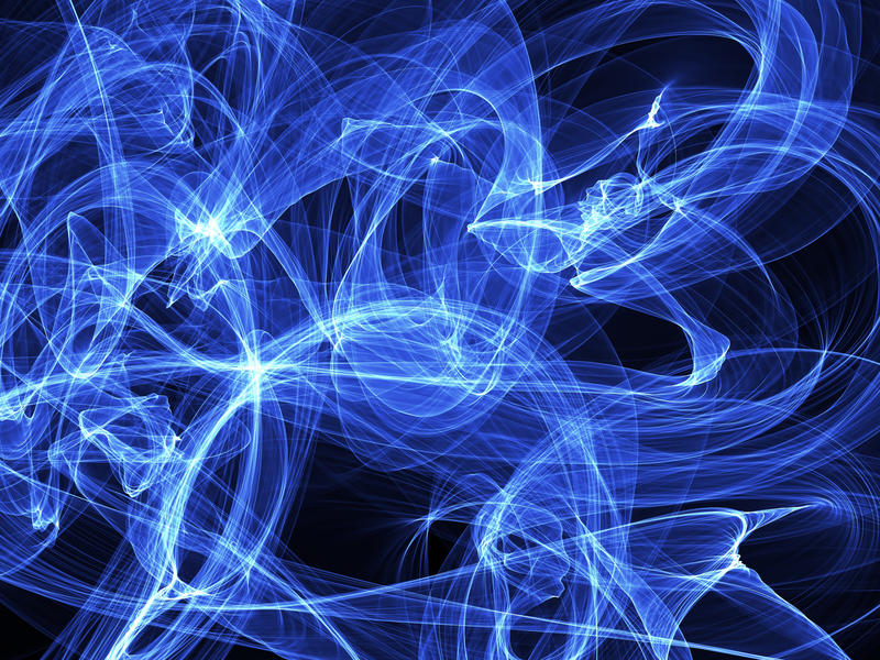 <p>Abstract light waves in blue.</p>
