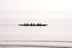 10981   Team of rowers in a canoe