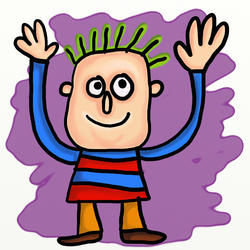 10558   cartoon waving guy