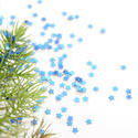 10566   Christmas Backdrop   Fir Branch with Blue Stars