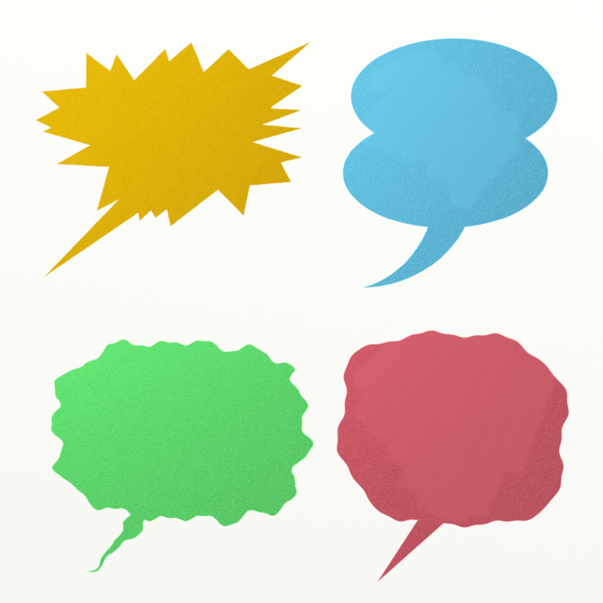 Free Stock Photo 8973 Colour Speech Bubbles Freeimageslive