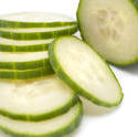 8489   Fresh nutritious cucumber with cut slices