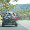 10985   Vehicle driving on a road with a cycle carrier