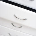 8280   Row of white kitchen drawers