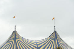10978   Striped top of a Big Top Circus tent