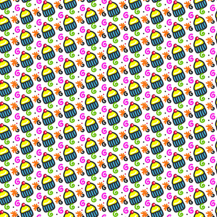 <p>Whimsical cupcake background pattern.<br />
&nbsp;</p>
