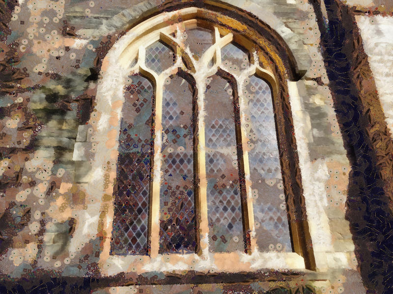 <p>Church window. painted effect</p>
