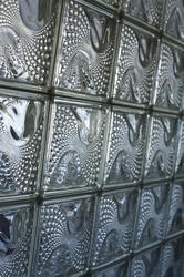 10922   Glass bricks with a textured pattern