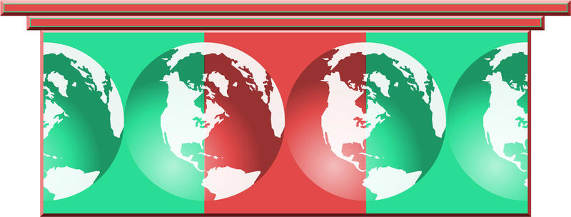 <p>World globe logo clip art illustration.</p>
