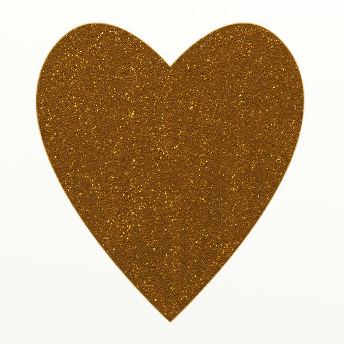 <p>Gold glitter love heart shape.</p>
