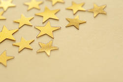 11200   Gold star background with copyspace