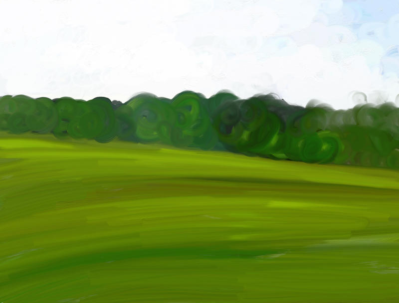 <p>Painted green field clip art illustration.</p>
