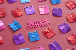 11458   Happy Birthday background with gifts and text