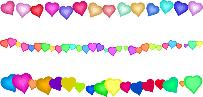 <p>Heart shaped page border decorations.</p>
