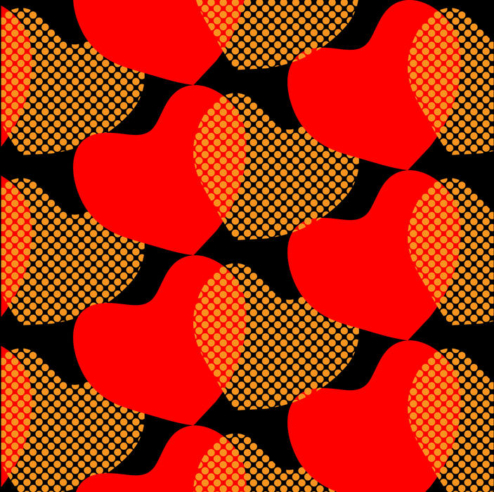 <p>Love heart pattern clip art illustration.</p>
