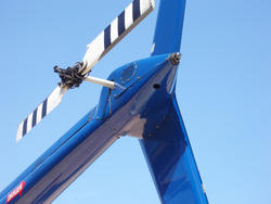 11125   Tail Rotor at the End of a Blue Helicopter
