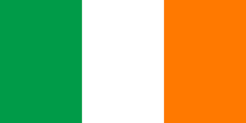 green and orange colours of the irish national flag