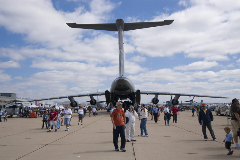 editorial use only : Lockheed C-5 Galaxy aircraft on the ground