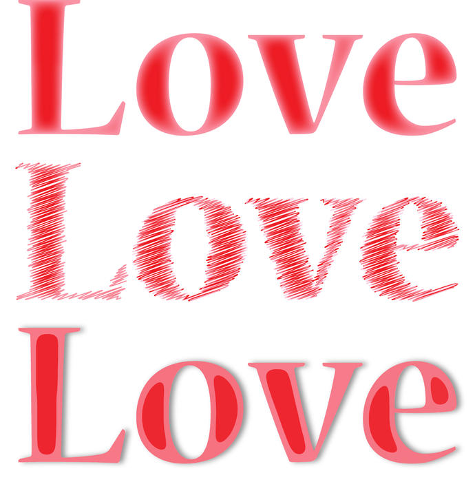 <p>Love text clip art illustration.</p>
