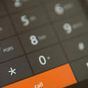 10816   Orange Call Dial Button on a Touch Screen Phone