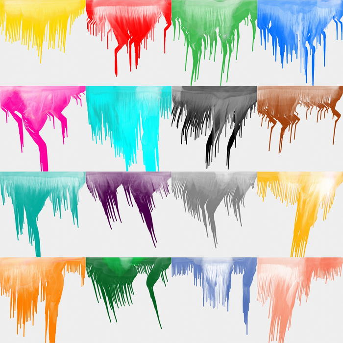 <p>Abstract paint drips set.</p>
