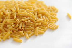11796   Pile of dried macaroni on white