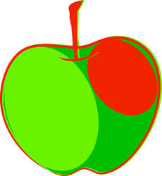 9120   red green apple