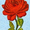 9104   red rose painting