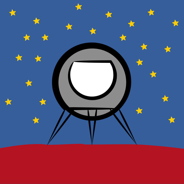 <p>Illustration of a rocket sitting on the red planet with gold stars in the background.</p>
