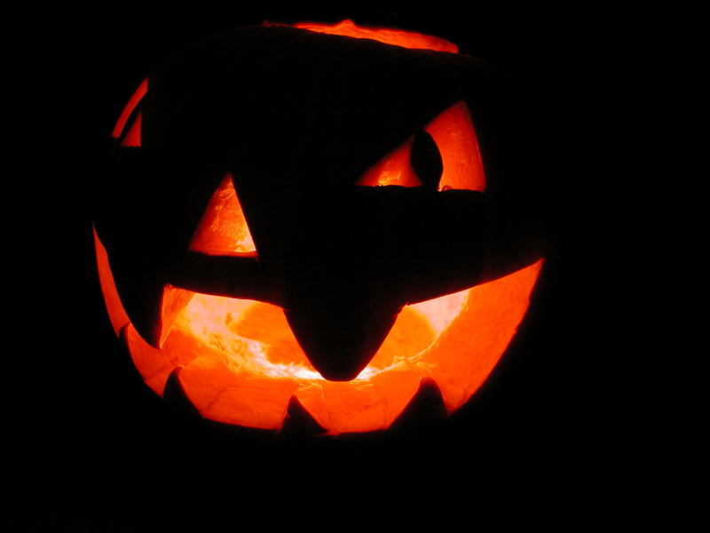 <p>Halloween Pumpkin in the dark.</p>
