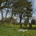 7811   Country village churchyard