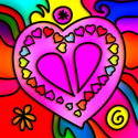 9826   stained glass heart design