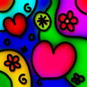 9651   stained glass hearts whimsy