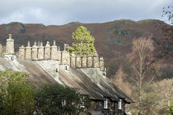 8766   Row of Cumbrian stone cottages