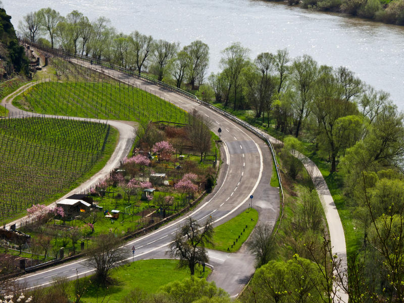 <p>Vineyards-Mosel-River.jpg&nbsp;</p>On one of the many sweeping bends of the Mosel river and the vineyards that often come within touching distance.
