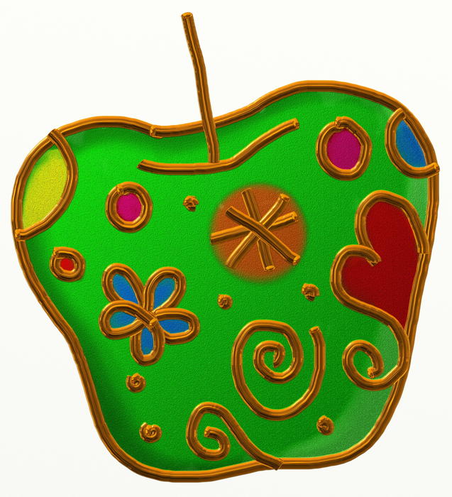 <p>Apple paint doodle.</p>
