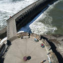 8096   Aerial view of the West Pier in Whitby