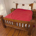 8932   Wood frame double bed