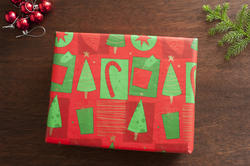 11695   Colorful gift wrapped Christmas present