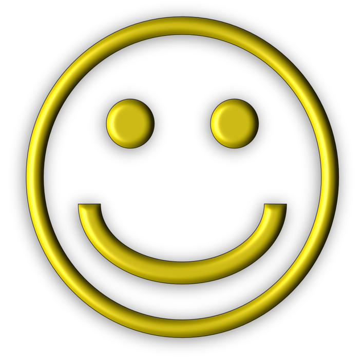 <p>Yellow 3d smiling face clip art illustration.</p>
