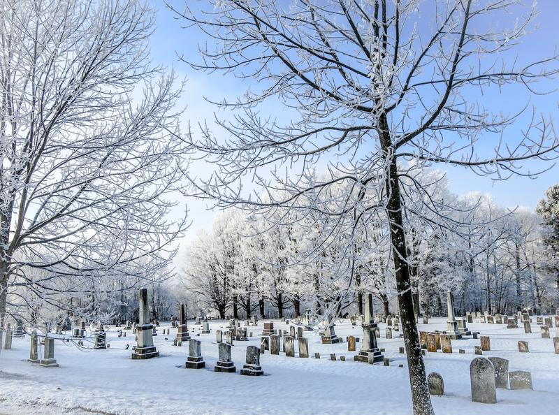 <p>Icelcles and frozen branches in the freezing morning at the cemetary in rural Vermont.</p>
