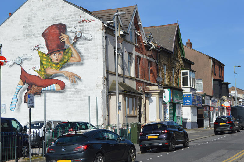 <p>Street Art / graffiti art&nbsp;in Blackpool. The&nbsp;Sand, Sea and Spray, Urban Art Event&nbsp;held in Blackpool, Lancashire. UK. See more artworks like this at&nbsp;https://books.apple.com/gb/book/graffiti-art/id1439944363</p>
Street Art / graffiti art - sand, sea and spray.