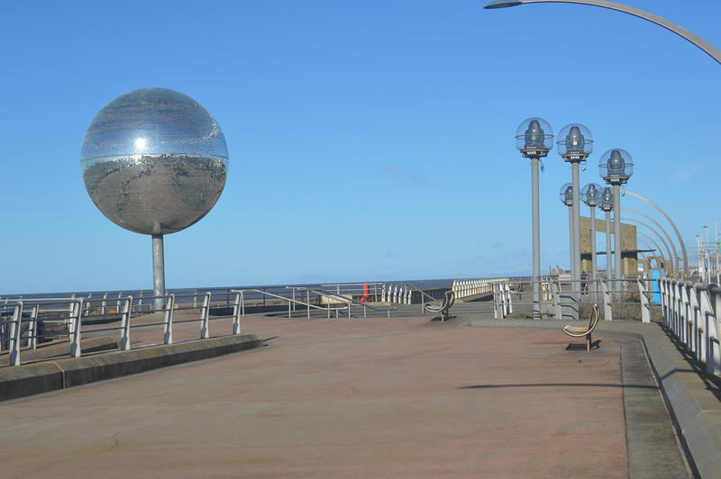 <p><strong>Giant Disco Glitter Ball</strong> on Blackpool Prom in Lancashire UK.</p>

<p>More photos like this on my website at -&nbsp;https://www.dreamstime.com/dawnyh_info</p>
Giant Disco Glitter Ball on Blackpool Prom in Lancashire UK
