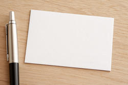 12721   Blank white business card with pen