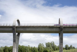 12804   can boat viaduct near Falkirk Wheel
