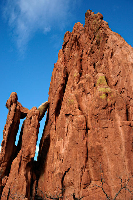 <p>At Colorado Springs Garden of the Gods the Cathedral Spires rock formation stands out against a deep blue sky.</p>

<p><a href="http://pinterest.com/michaelkirsh/">http://pinterest.com/michaelkirsh/</a></p>
